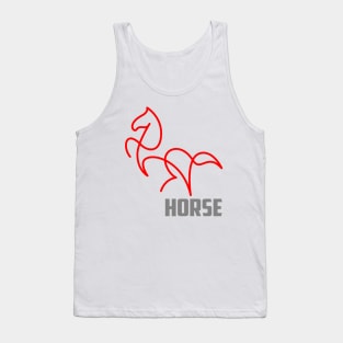 RED LINE HORSE Tank Top